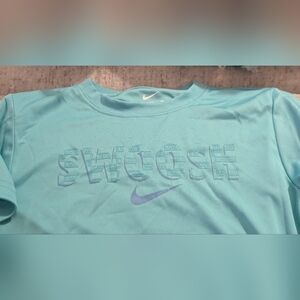 Nike Aqua Blue Swoosh Tee